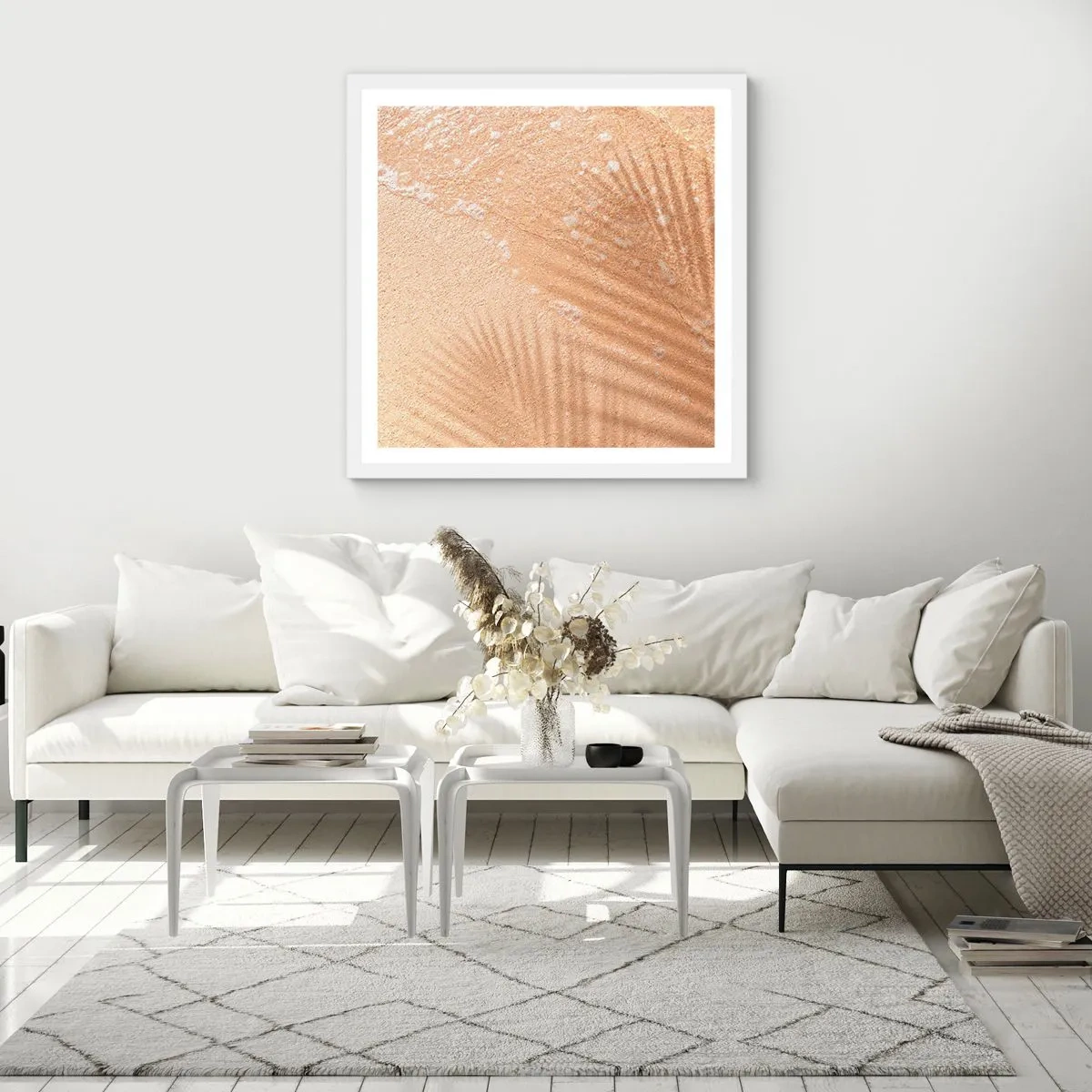 Poster in white frmae - Shadow of a Hot Summer - 50x50 cm