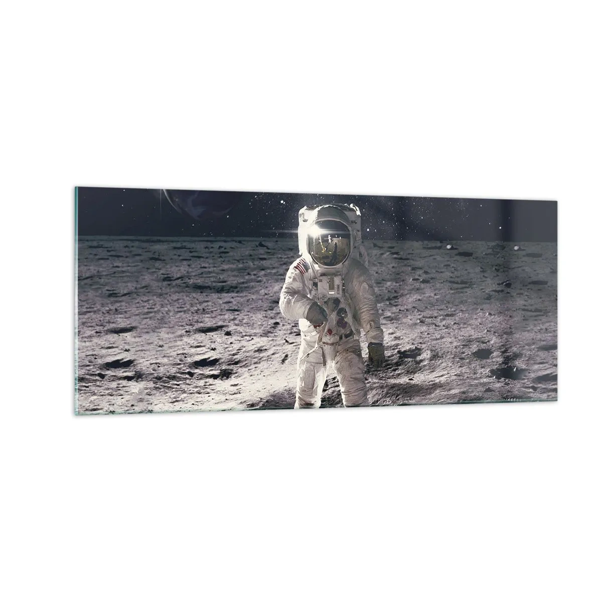 Glass picture - Greetings from the Moon - 100x40 cm