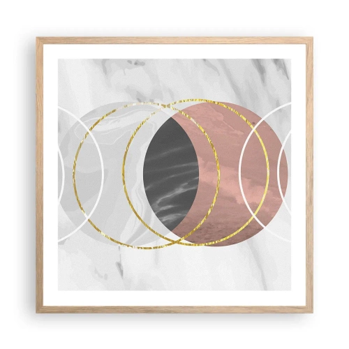 Poster in light oak frame - Music of the Spheres - 60x60 cm