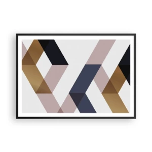 Poster in black frame - Planes and Angles - 100x70 cm