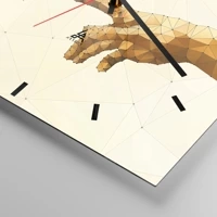 Clock face with lines