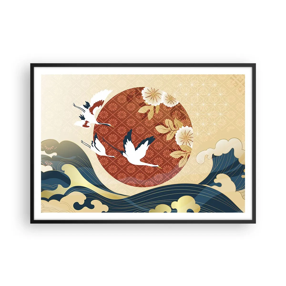 Poster in black frame - Japanese Tale - 100x70 cm