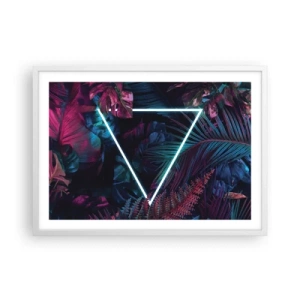 Poster in white frmae - Disco Style Garden - 70x50 cm