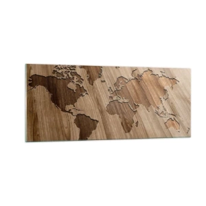 Glass picture - World on a Table - 100x40 cm