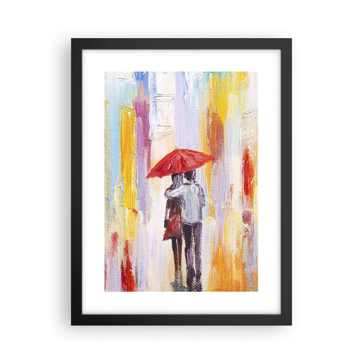 Poster in black frame - Let It rain - 30x40 cm