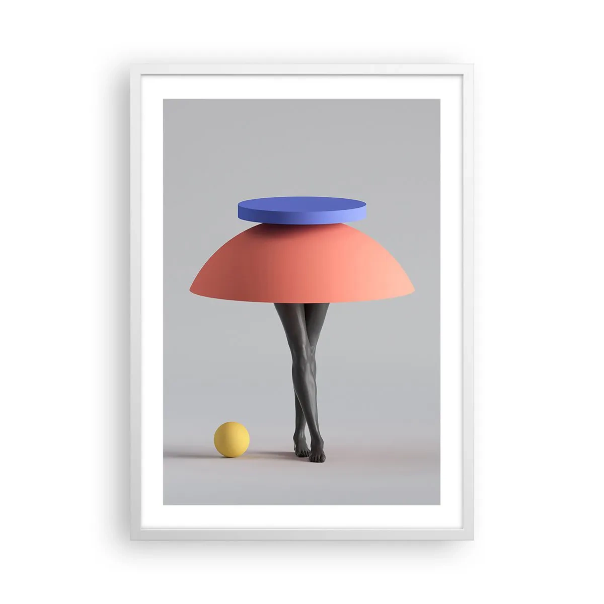 Poster in white frmae - Surrealistic Composition - 50x70 cm