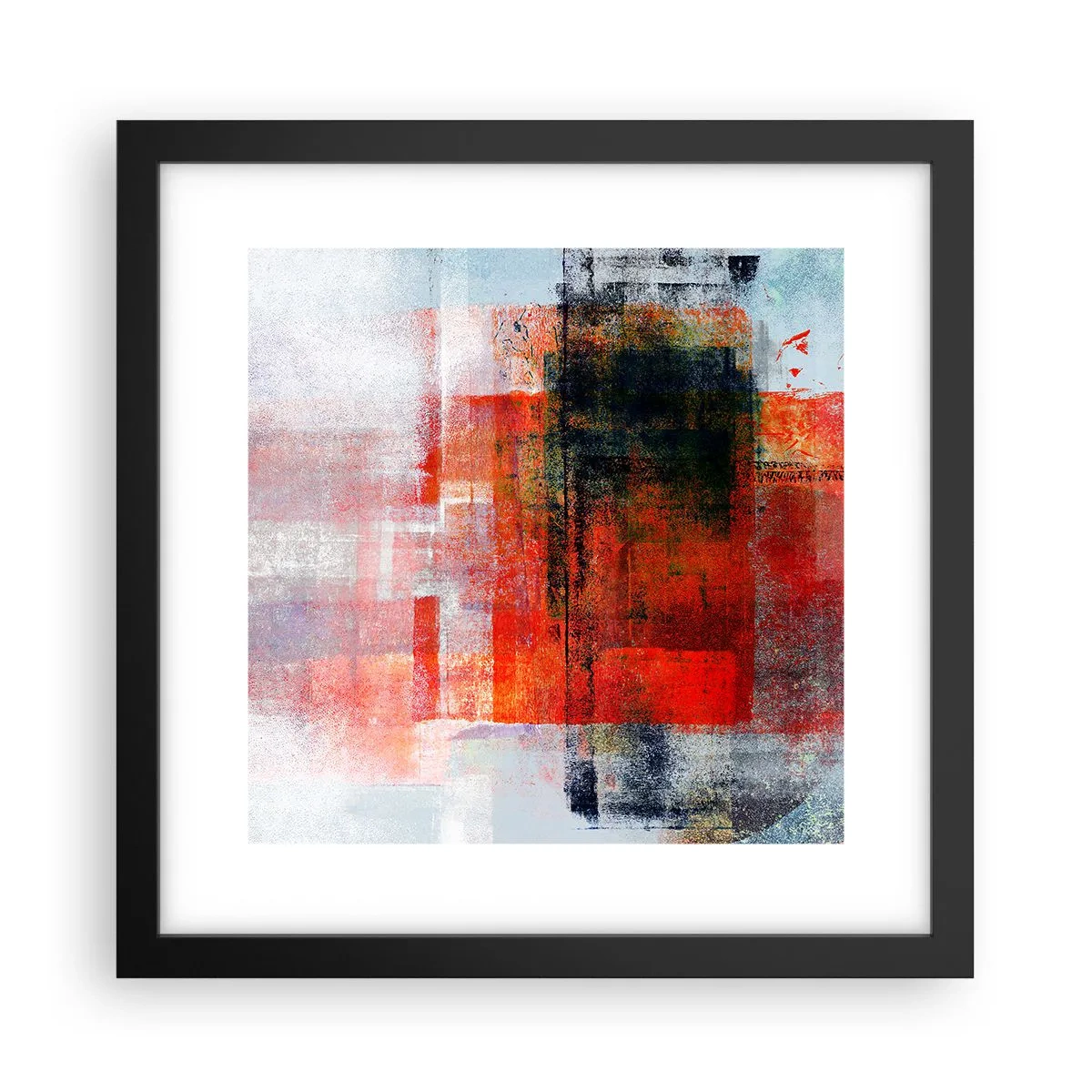 Poster in black frame - Glowing Composition - 30x30 cm