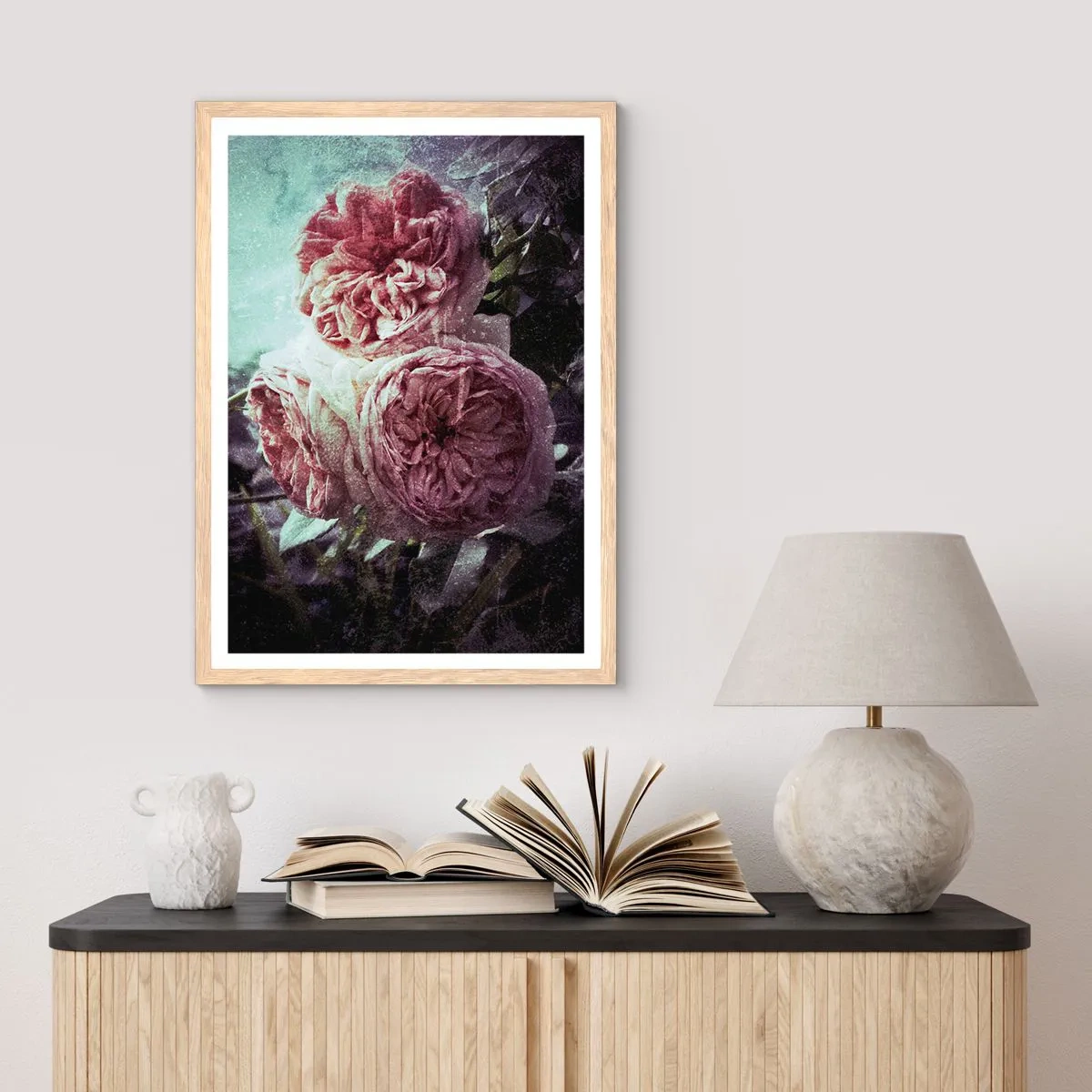 Poster in light oak frame - In Romantic Atmosphere - 40x50 cm