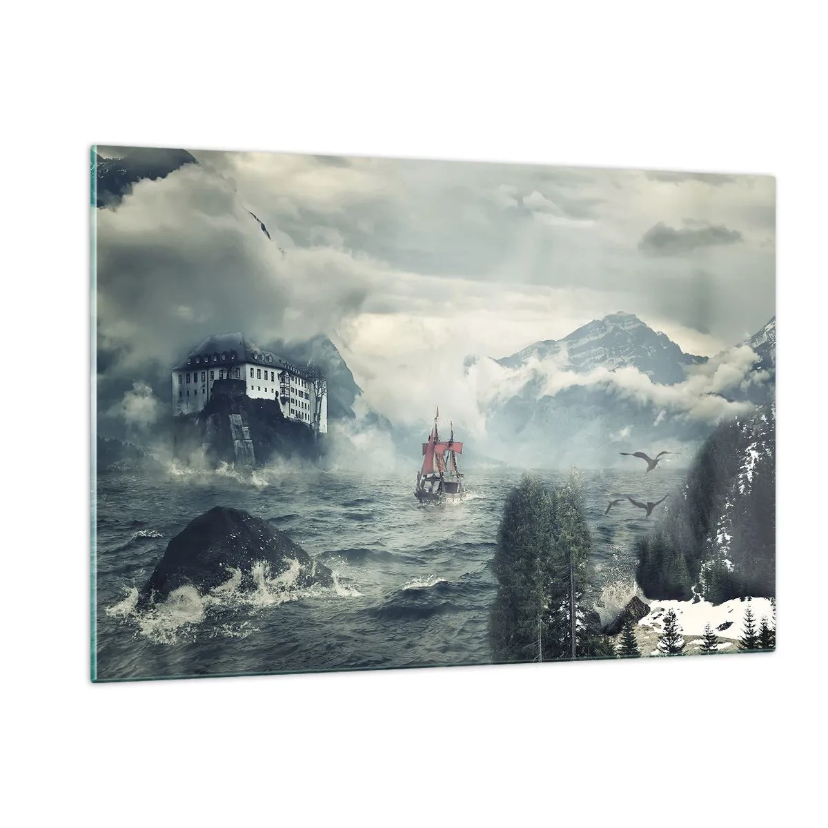 Glass picture - On Magical Waters - 120x80 cm