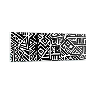 Glass picture - Precolumbian Composition - 90x30 cm