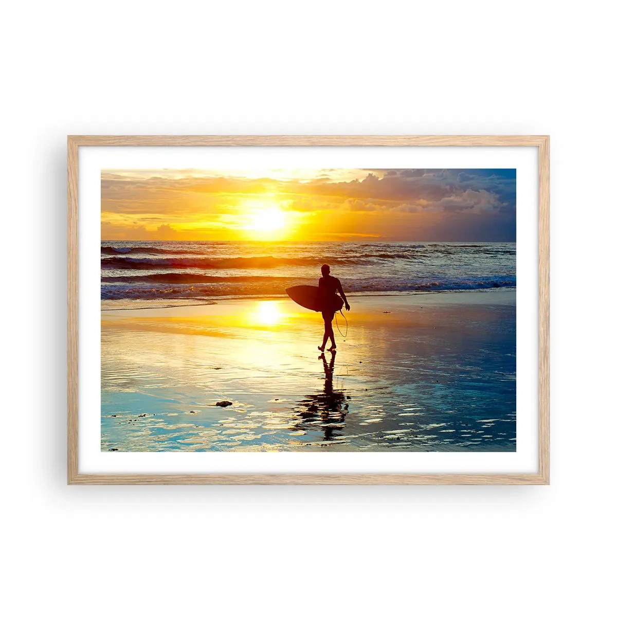 Poster in light oak frame - Return of a Warrior - 70x50 cm