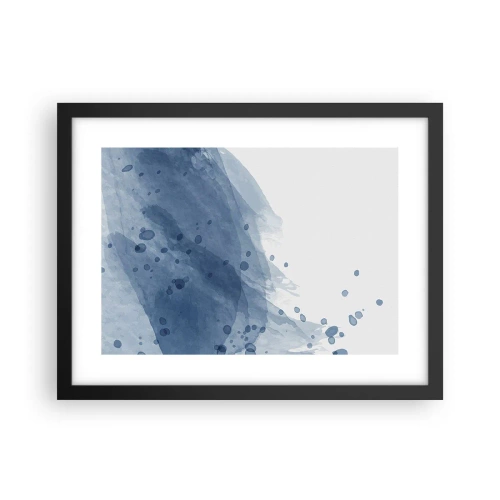 Poster in black frame - Blue Tulle - 40x30 cm