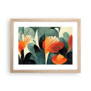 Poster in light oak frame - Heat of the Tropics, Coolness of the Ground - 40x30 cm