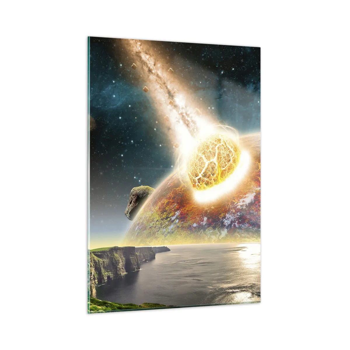 Glass picture - Space Drama - 50x70 cm