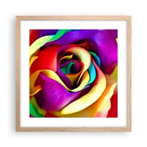 Poster in light oak frame - It's Impossible - 40x40 cm