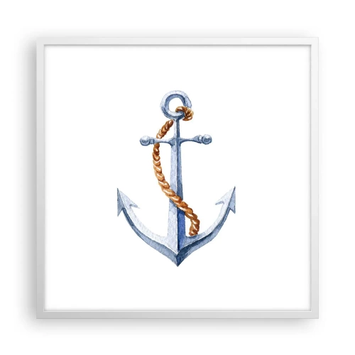 Poster in white frmae - Ahoy Adventure! - 60x60 cm