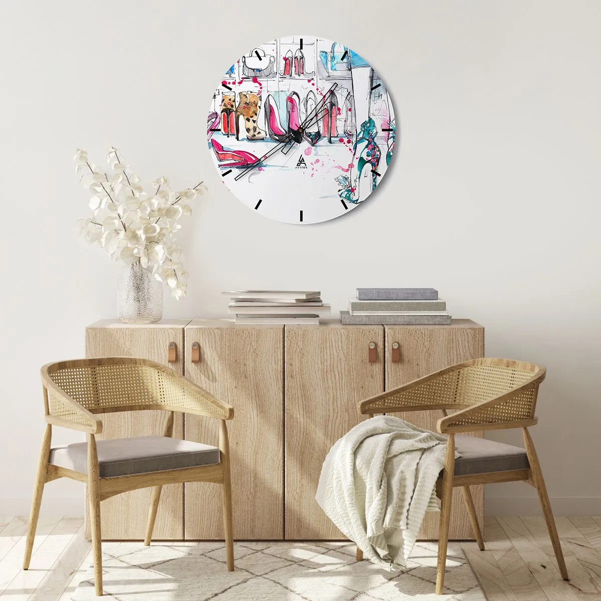 Wall clock - Clock on glass - Open, Sesame! - 40x40 cm