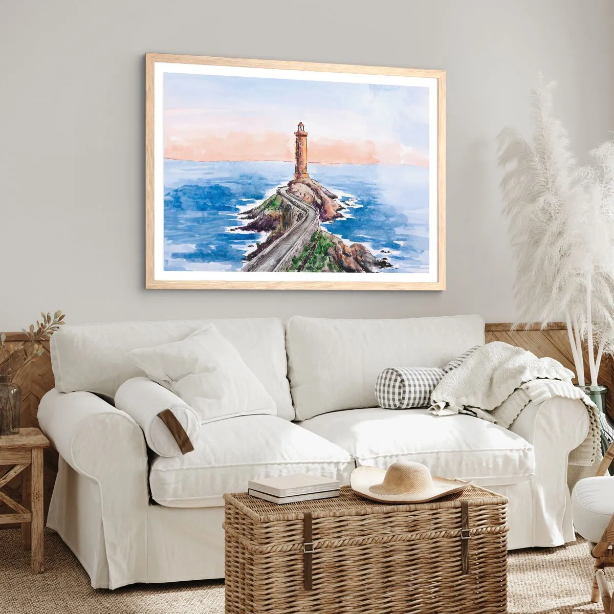 Poster in light oak frame - In the Direction of the Sea - 50x40 cm