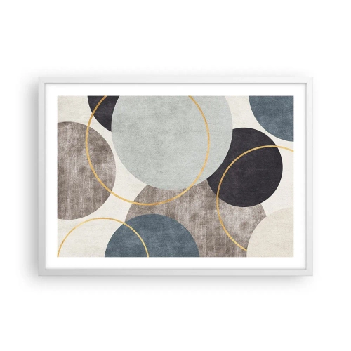 Poster in white frmae - Wheel after Wheel - 70x50 cm