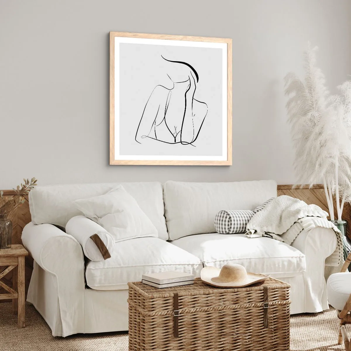 Poster in light oak frame - On Waves of Dreams - 30x30 cm