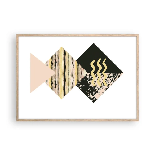 Poster in light oak frame - Not So Straightforward - 100x70 cm