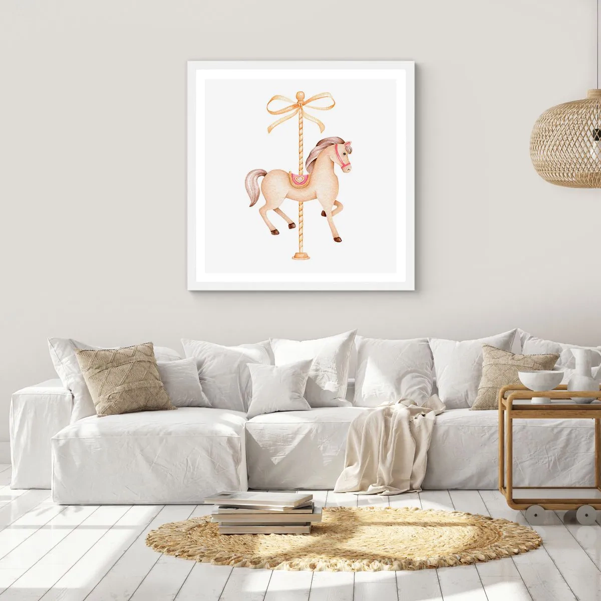 Poster in white frmae - Graceful Trot - 30x30 cm