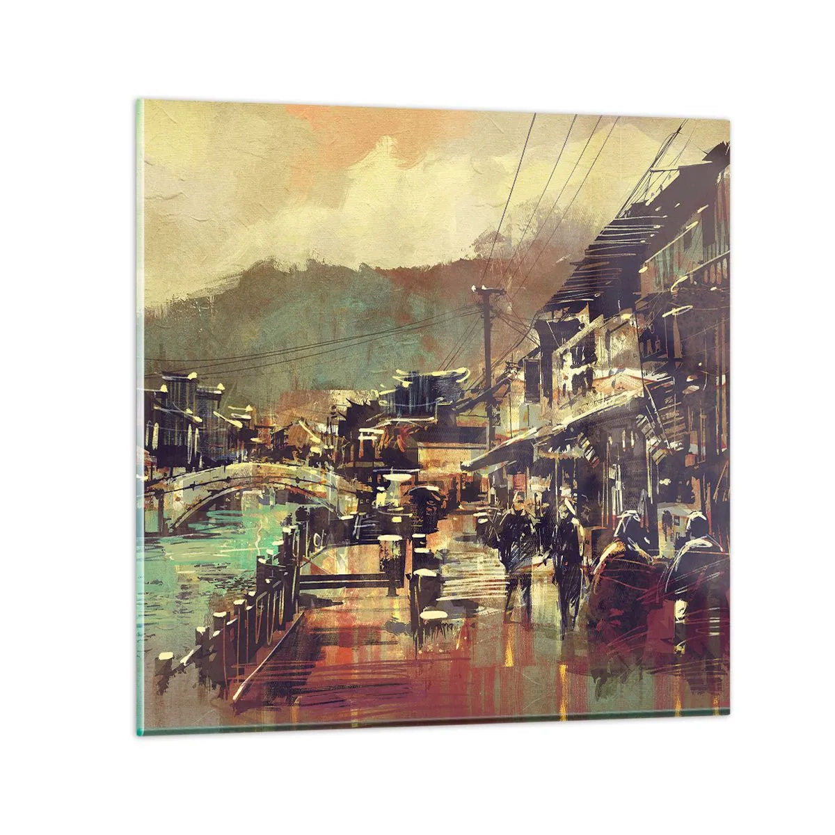 Glass picture - Life As a Abundance of Greyness - 40x40 cm