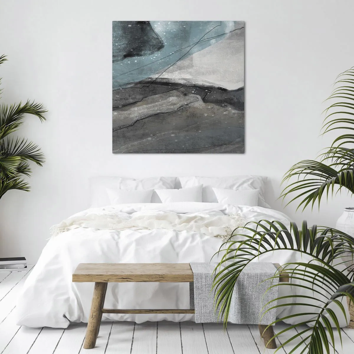 Canvas picture - Abstract: Rocks and Ice - 60x60 cm