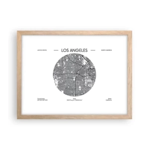 Poster in light oak frame - Anatomy of Los Angeles - 40x30 cm