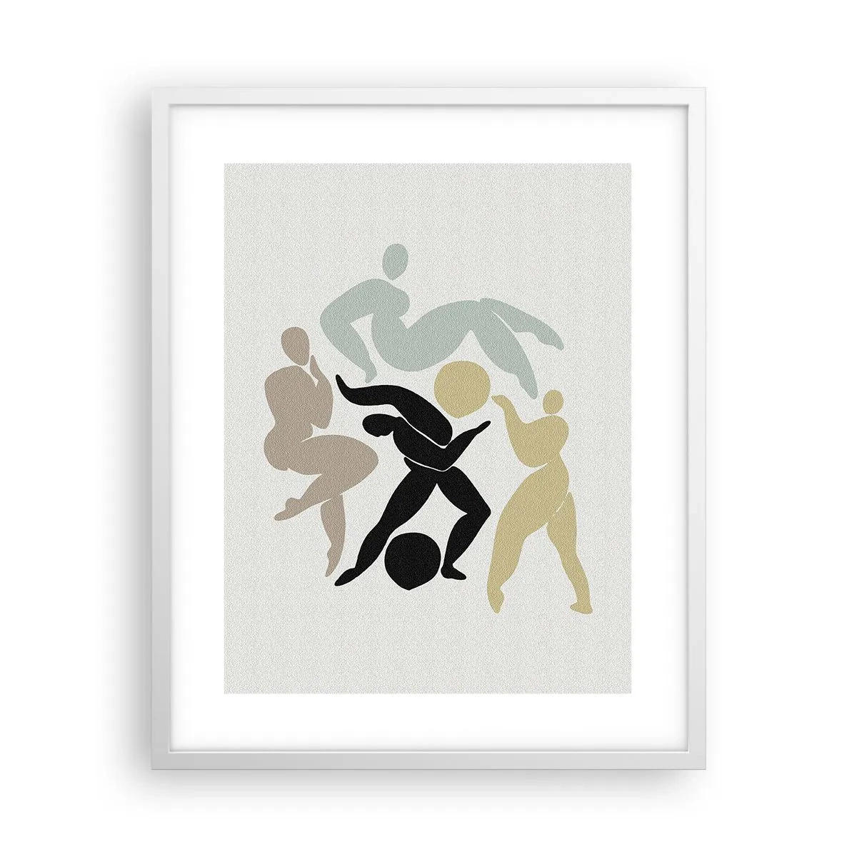 Poster in white frmae - Exercise to Stay Fit and Beautiful - 40x50 cm