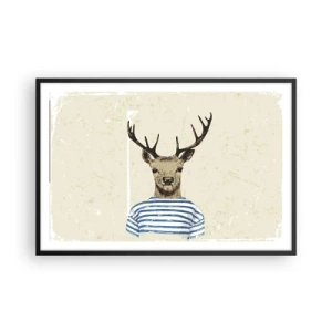 Poster in black frame - Becaue I Like Striped T-Shirts - 91x61 cm