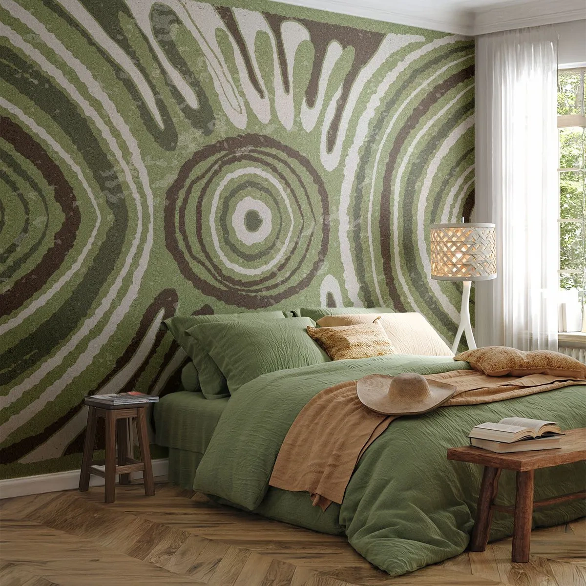 Photo Wallpaper Premium Sand - Explosion of Emotions - Aged, Boho, Piece - 100x70 cm