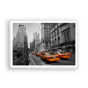Poster in white frmae - Suns of a Big City - 100x70 cm