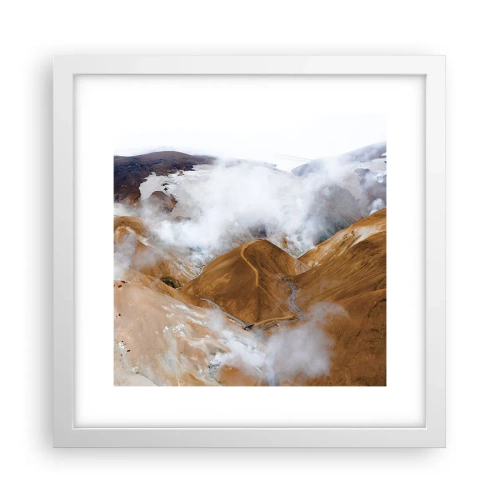Poster in white frmae - Severe Beauty of Iceland - 30x30 cm