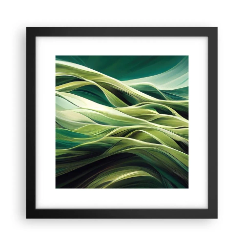 Poster in black frame - Abstract Playing Green - 30x30 cm