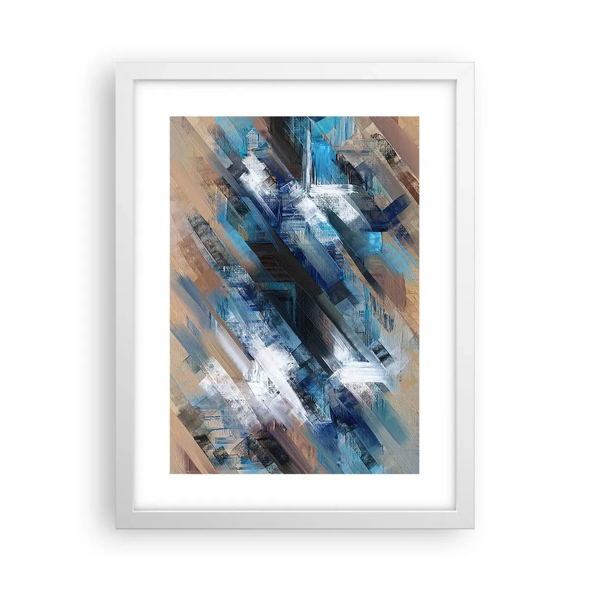 Poster in white frmae - On the Blue Slant - 30x40 cm