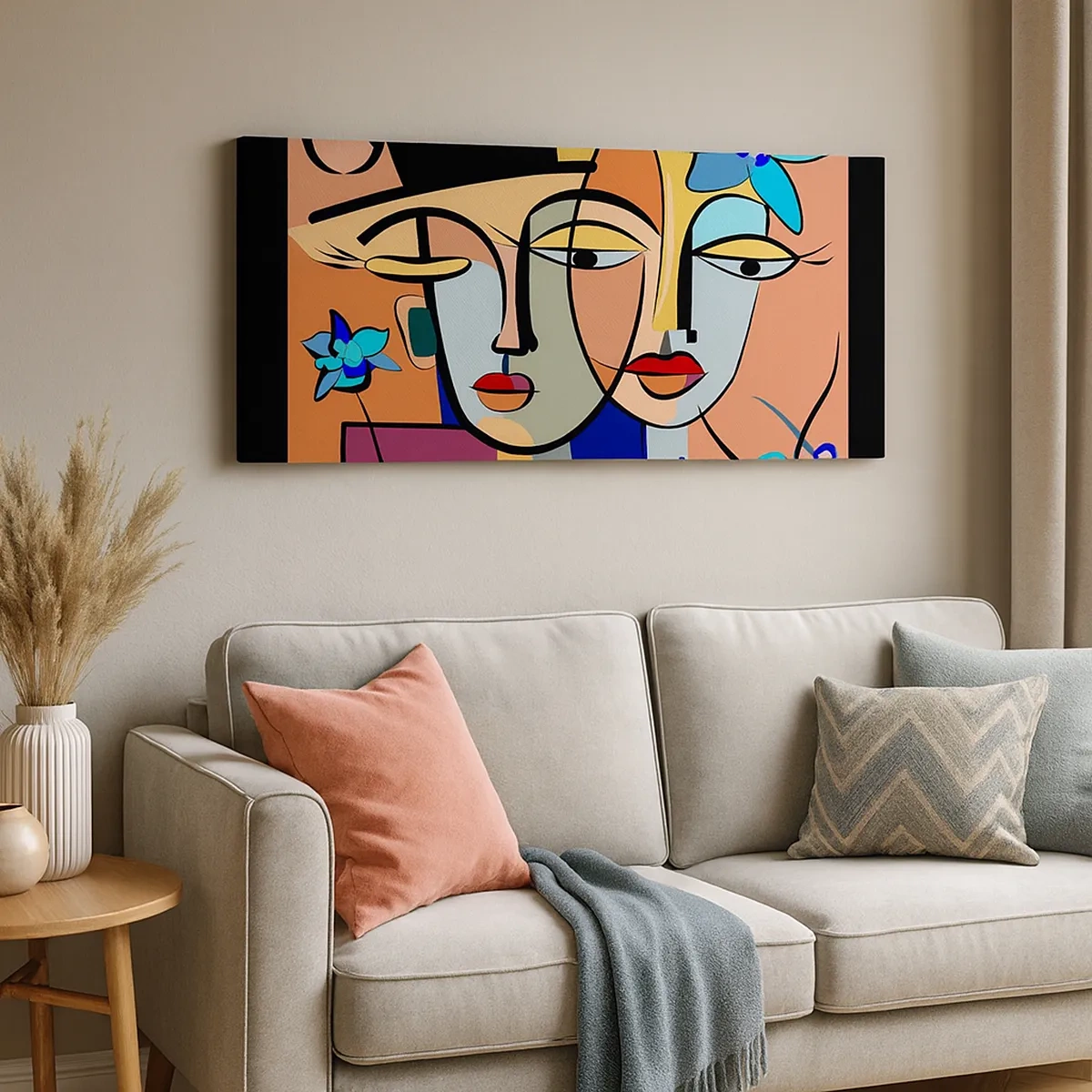 Canvas picture - Rendez-vous Picasso Style - 30x30 cm