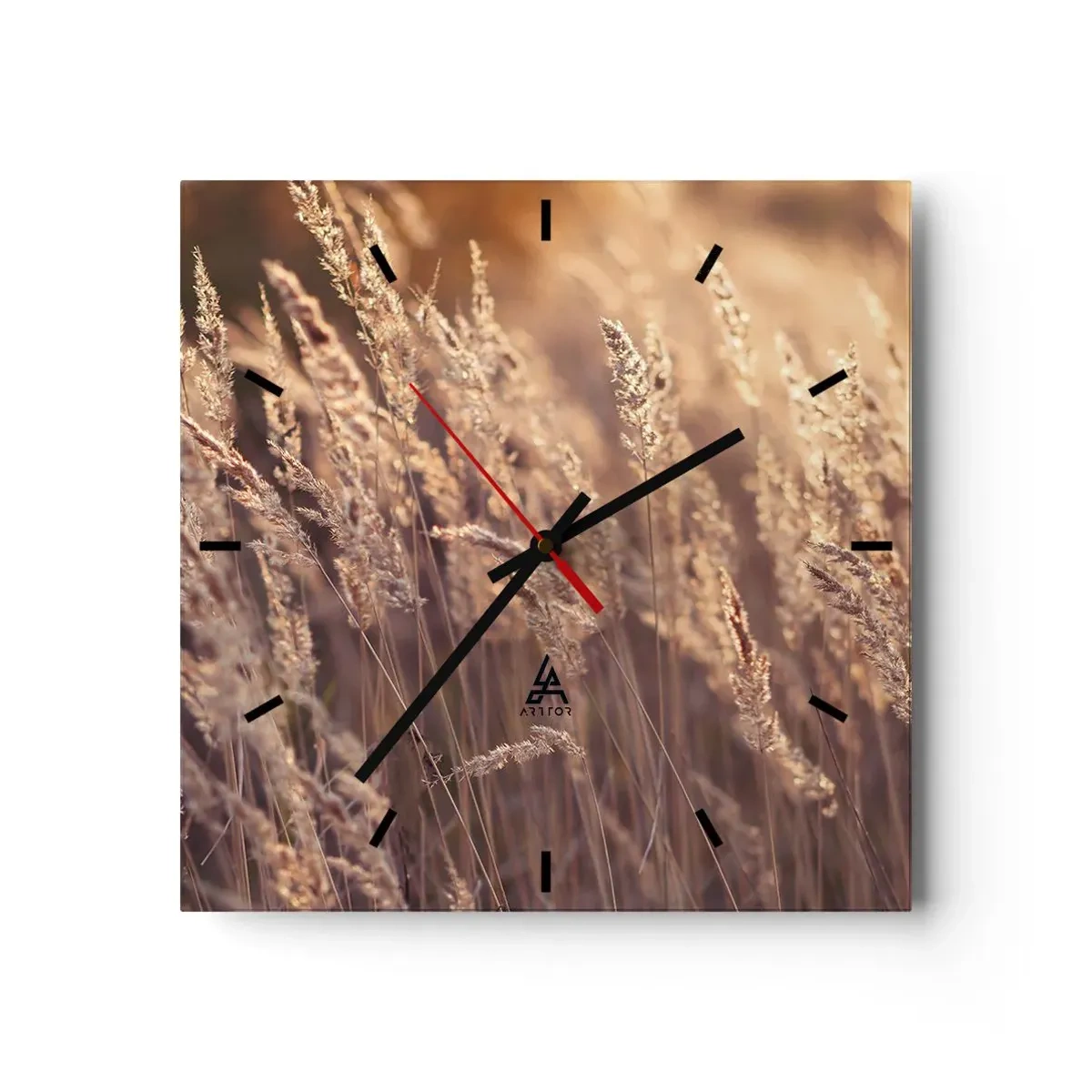 Wall clock - Clock on glass - Ready to Welcome Autumn - 40x40 cm