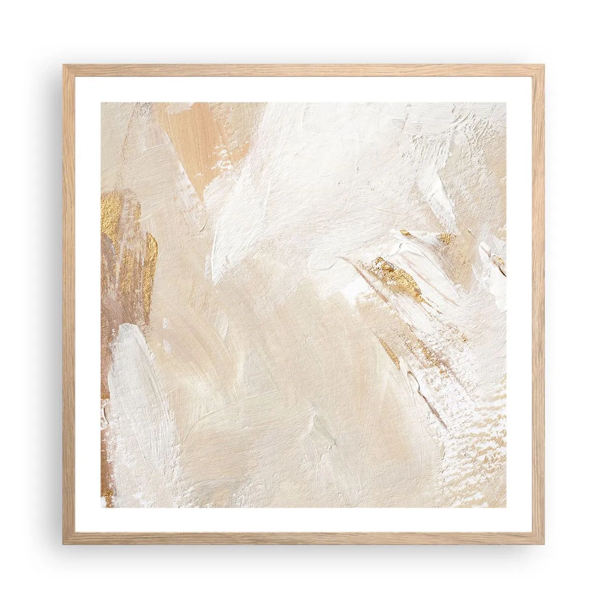 Poster in light oak frame - Pastel Composition - 60x60 cm