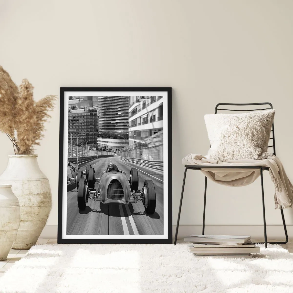 Poster in black frame - Long Time Ago in Monte Carlo - 61x91 cm