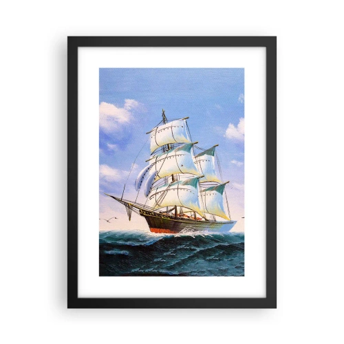 Poster in black frame - Proudly with Wind - 30x40 cm
