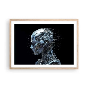Poster in light oak frame - Technology Is a Woman - 70x50 cm