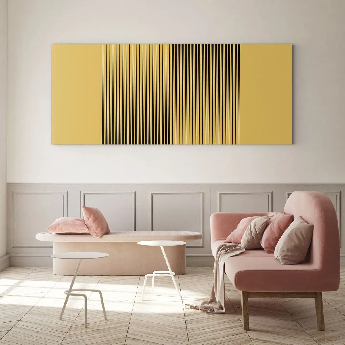 Glass picture - Square Opposites - 100x40 cm