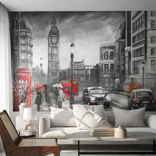 Custom Self-Adhesive Wallpaper Deluxe Sticker - Not Such a Grey City - London, City, Architecture