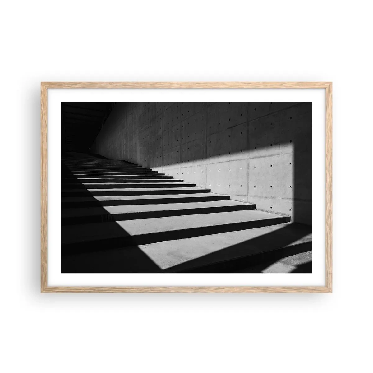 Poster in light oak frame - Raw Beauty of Modernism - 70x50 cm
