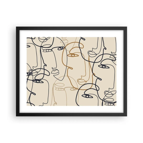 Poster in black frame - Multiplied Portrait - 50x40 cm