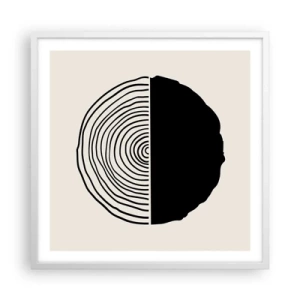 Poster in white frmae - Half-half - 60x60 cm