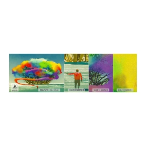 Photo Wallpaper Sample Premium Canvas - Revive this World - Abstraction, Man, Modern Pattern - 100x30 cm