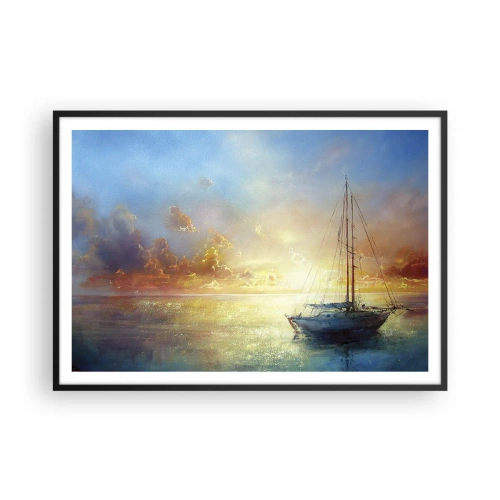 Poster in black frame - In a Golden Bay - 100x70 cm