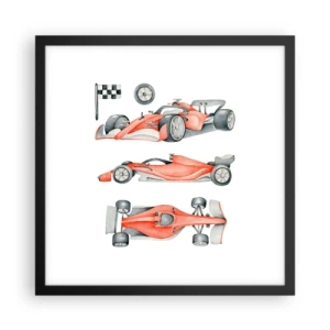 Poster in black frame - Race for the Dreams - 40x40 cm